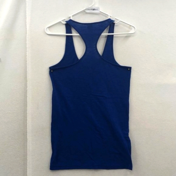 5️Pink Victorias Secret Womens Navy Blue Sleepwear Racerback Tank Top Size Small - Picture 2 of 5